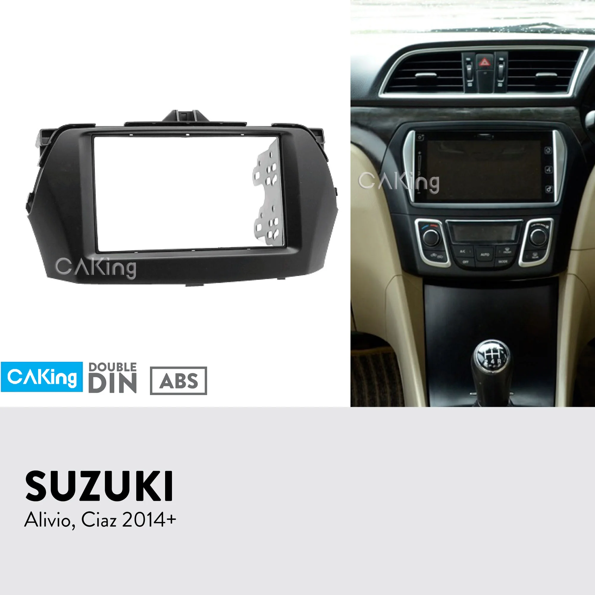 Двойная Din Автомобильная радиопанель Fascia Для SUZUKI Alivio Ciaz 2014 + комплект для