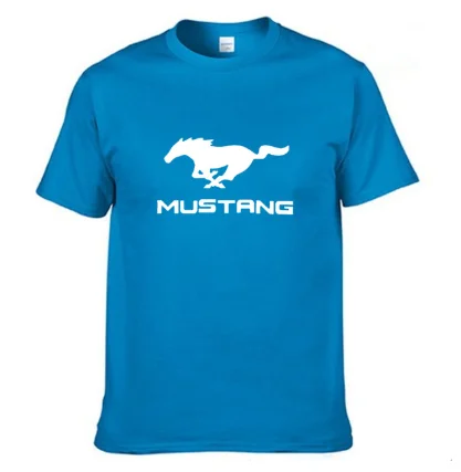 2020NEW Men's T-Shirt for Mustang Car Logo Printed high quality Cotton Fashion Casual Solid color Short sleeve Crew neck T-Shirt