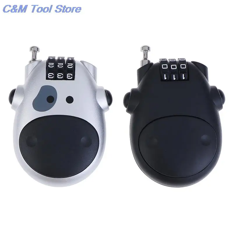 

random Password Padlock Luggage Metal Lock Retractable Bike Motorbike Helmet Lock