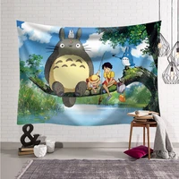 hayao miyazaki tapestry wall hanging polyester tapestry carpet blanket bedroom decor large 200x150cm yoga mat beach towel