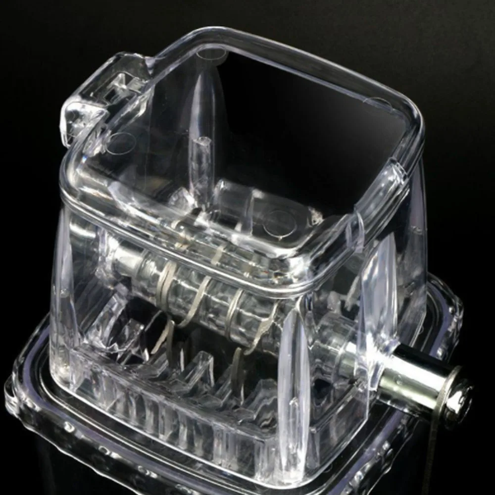 

Portable Manual Ice Shaver Shredding Machine Hand Cranked Snow Cone Transparent Mini Domestic Ice Shaver for Home