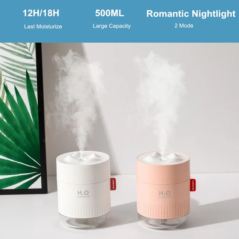 Портативный ультразвуковой увлажнитель воздуха Snow Mountain H2o 500 мл Usb аромадиффузор
