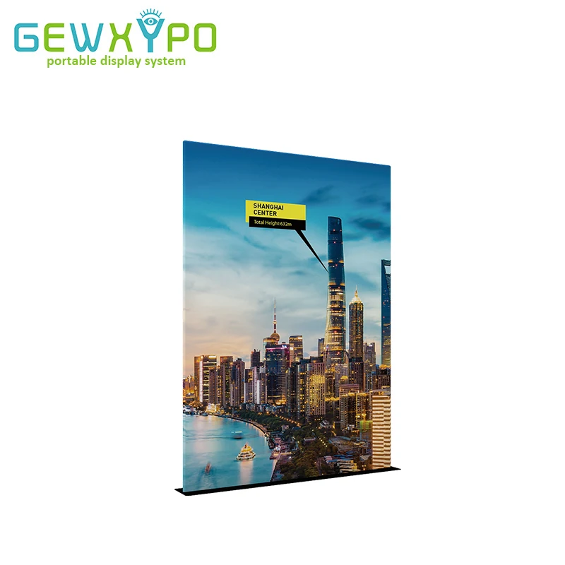 

Economy Steel Base Model 5ft Size 25mm EZ Tube Square Corners Display Banner Stand With Your Custom Design Printing