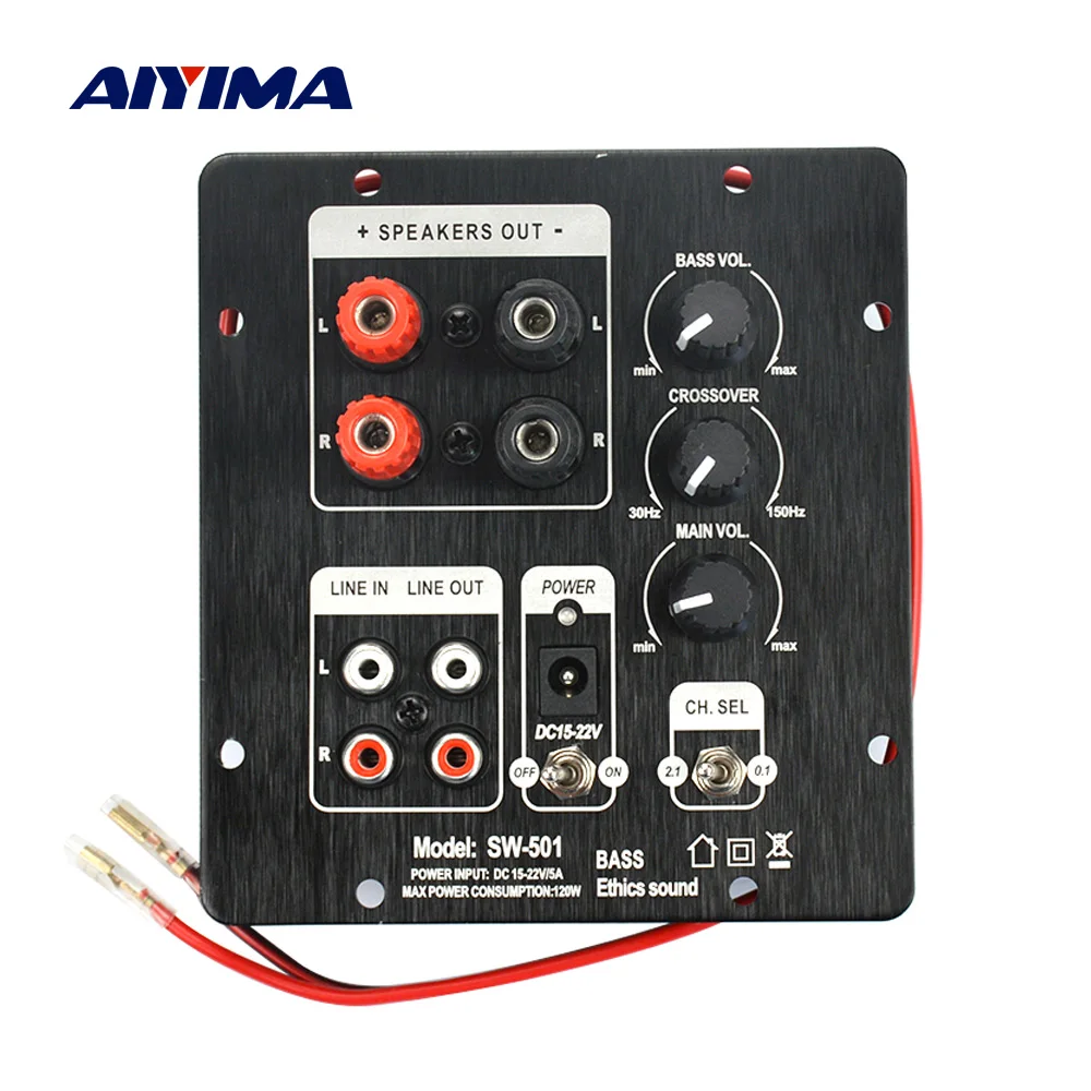 Placa de Áudio Saída de Som para Casa Amplificador de Alto-falante Placa de Áudio com 2.0 Amplificadora Aiyima Subwoofer Digital Smd com 2.0 Canais Independentes 2.1