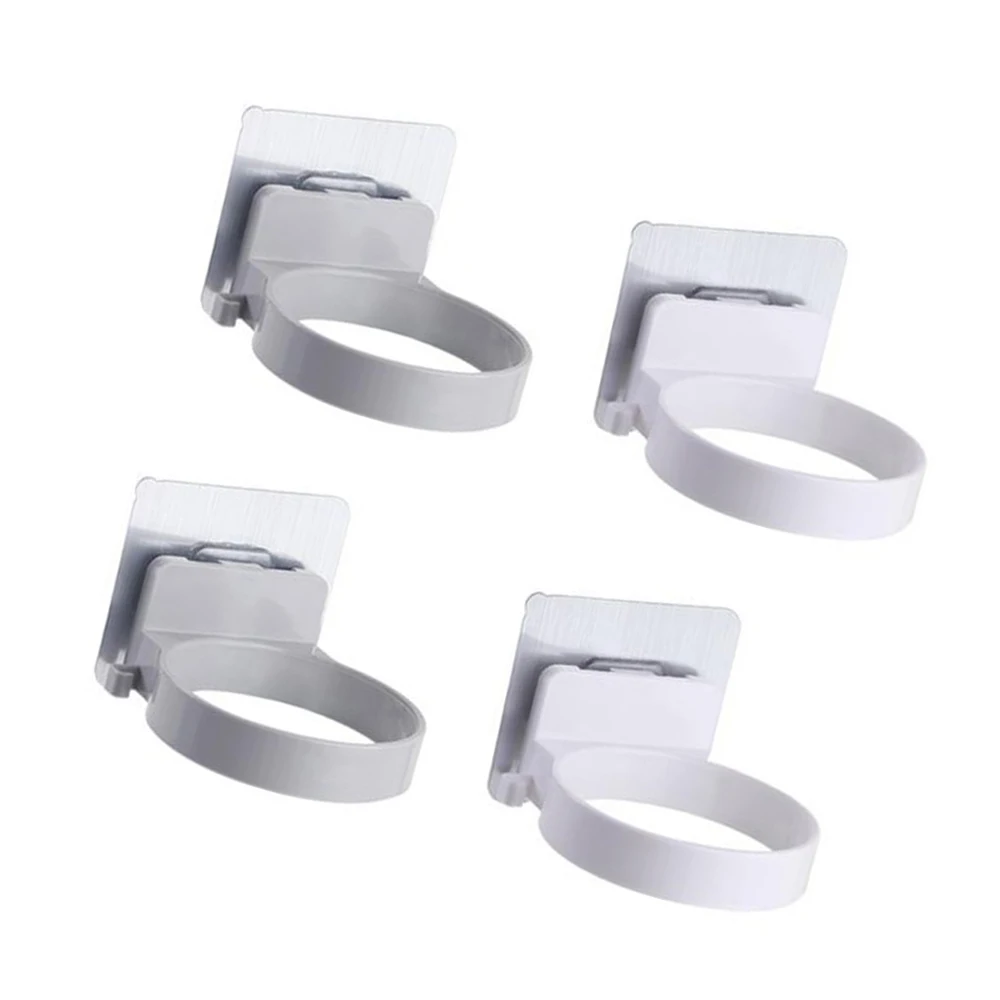 

4 Pcs Hairdryer Holder Shelf Storage Rack Wall Mount Hairdryer Organizer Stand Bathroom Accessories Home Supplies