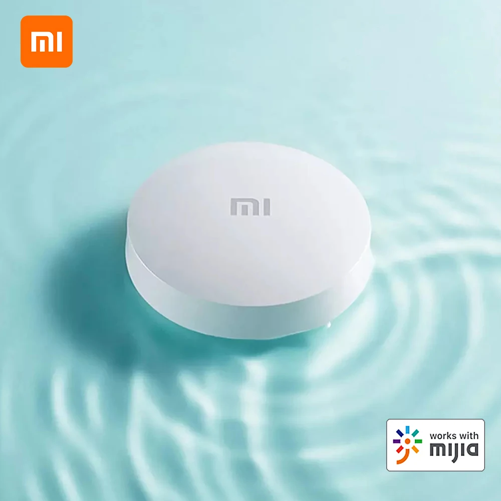 

Xiaomi Water Sensor Smart App Leak and Drip Alert Detector Flood Sensor Alarm BT Water App Alerts Remote Waterproof Leak Sensor