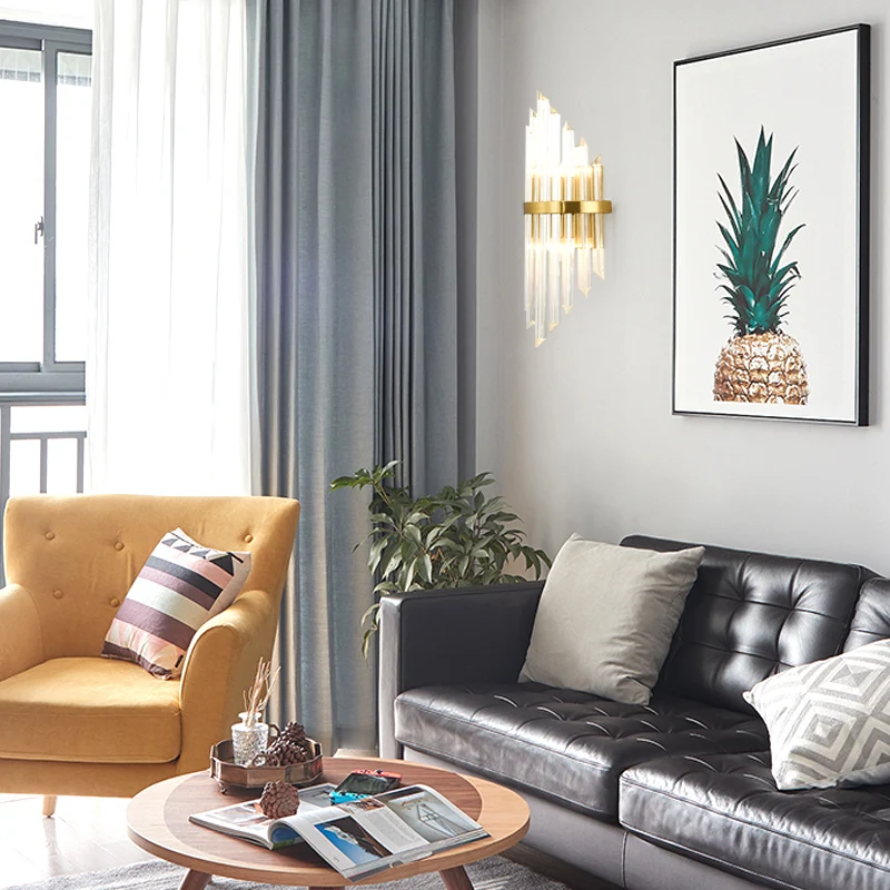 

Modern LED Wall Lamp for Living Room Bedroom Bedside Lamp Background Wall Light Crystal Decoration Lamp Indoor Lighting Fixtures