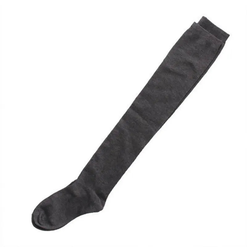 

Sexy Cotton Over The Knee Socks Thigh High Stocking Thinner Black Grey White Warm Long Stocking Drop Shipping