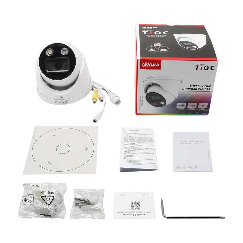 dahua ip camera 8mp 5mp ipc hdw3849h as pv colorvu 4k hd poe built in mic speaker video security protection surveillance camera free global shipping
