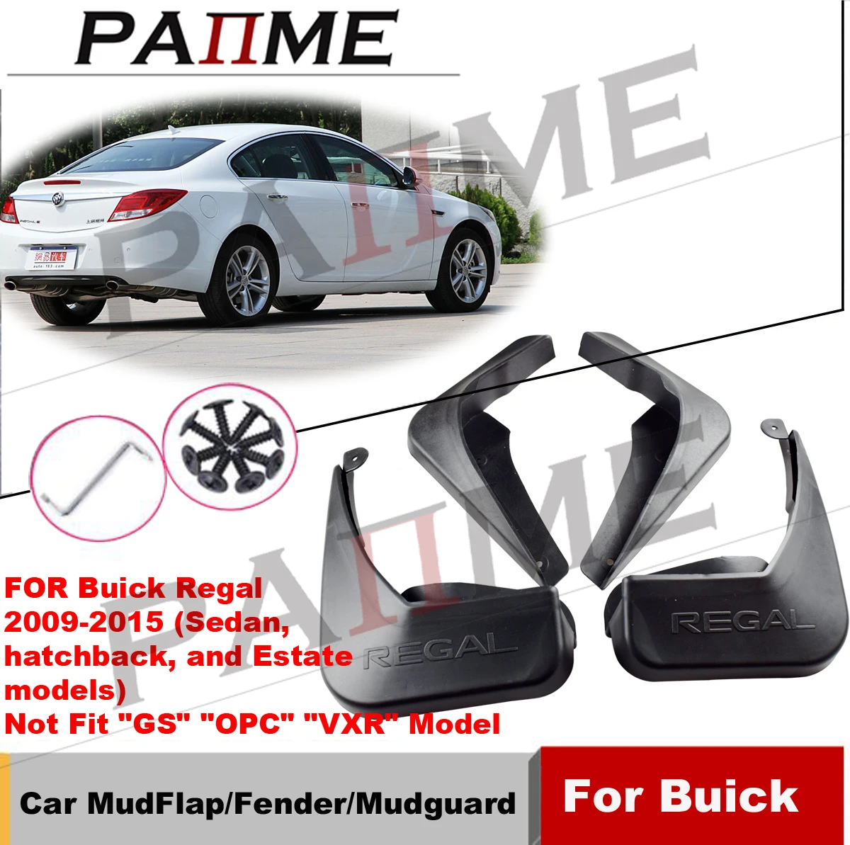 

4 PCS Car Mud Flaps Fits For Buick Regal 2009-2016 Mudguard Splash Guards Fender Mudflaps Auto Accessories YC102082