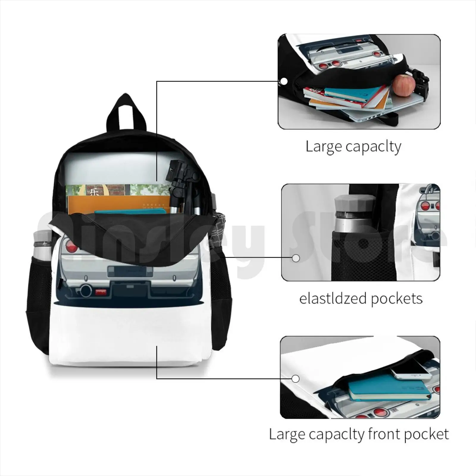 R32 Открытый походный рюкзак Водонепроницаемый Кемпинг путешествия Nissan Gtr Jdm тюнер