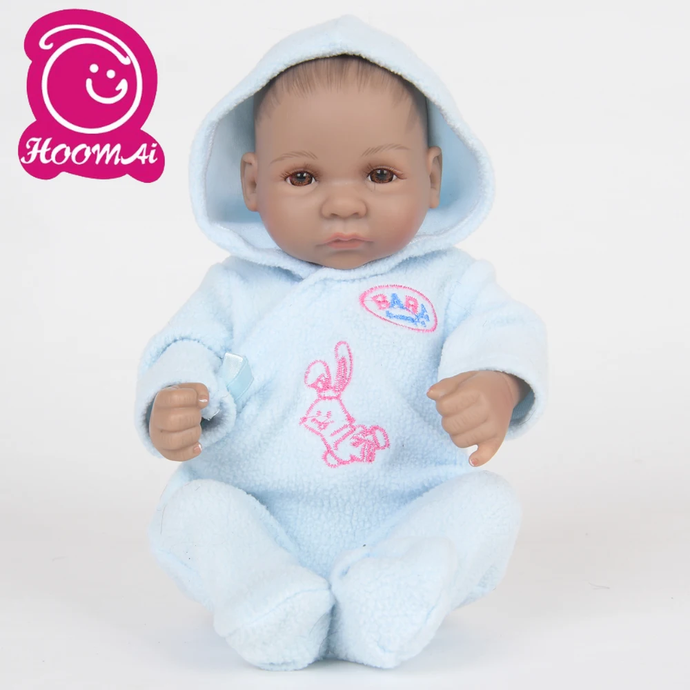 25 см 10 дюймов Мини Bebe Reborn Baby куклы полный силиконовый винил Младенцы реалистичные