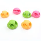 5 шт.компл. силиконовые 2 отверстия Кабельный организатор USB кабель провода зажимы кабель линии передачи данных держатель устройство для сматывания шнура питания шнур фиксатор строки офисные принадлежности