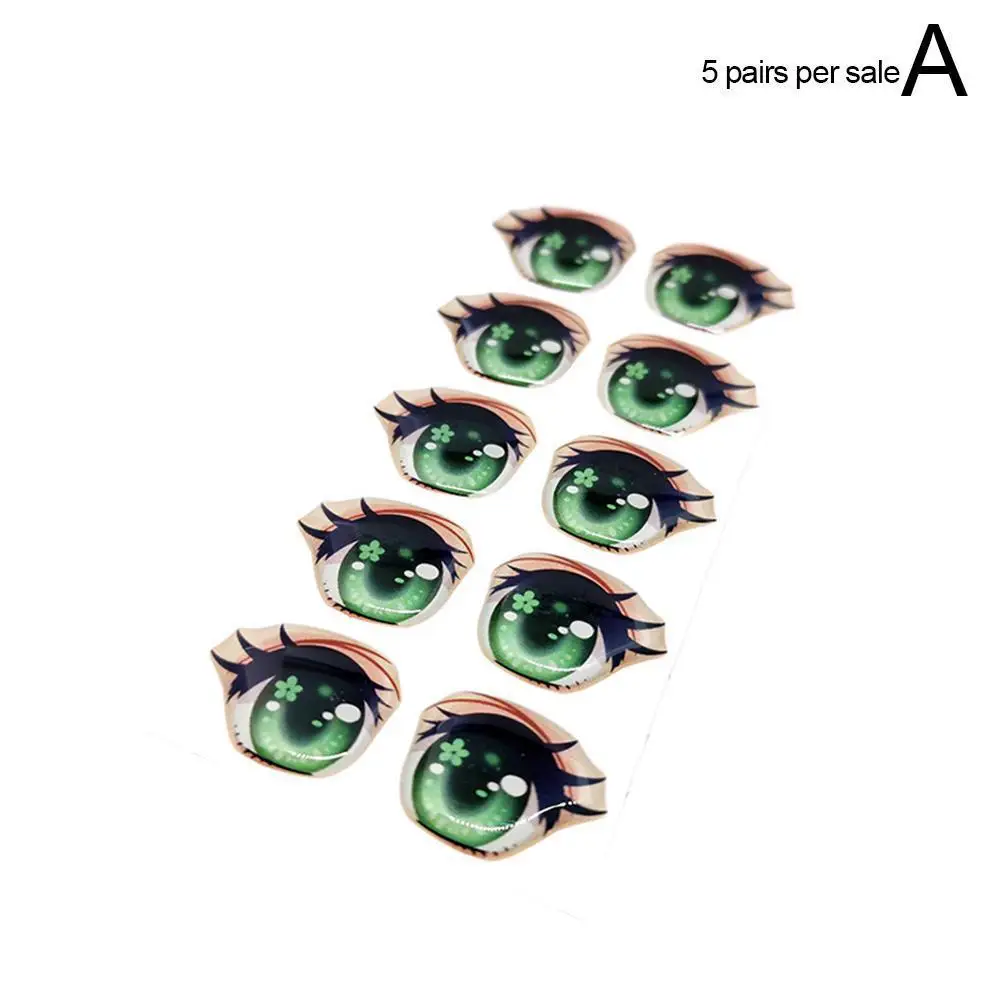 Прозрачные наклейки для кукол глаз в форме капли милые Мультяшные самоклеящиеся
