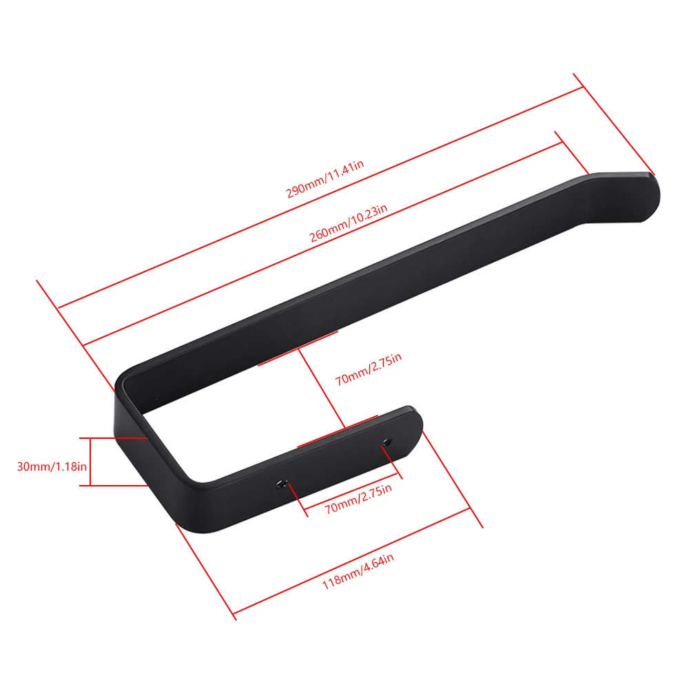 Держатель для полотенец ванной комнаты вешалка черное пространство алюминиевая