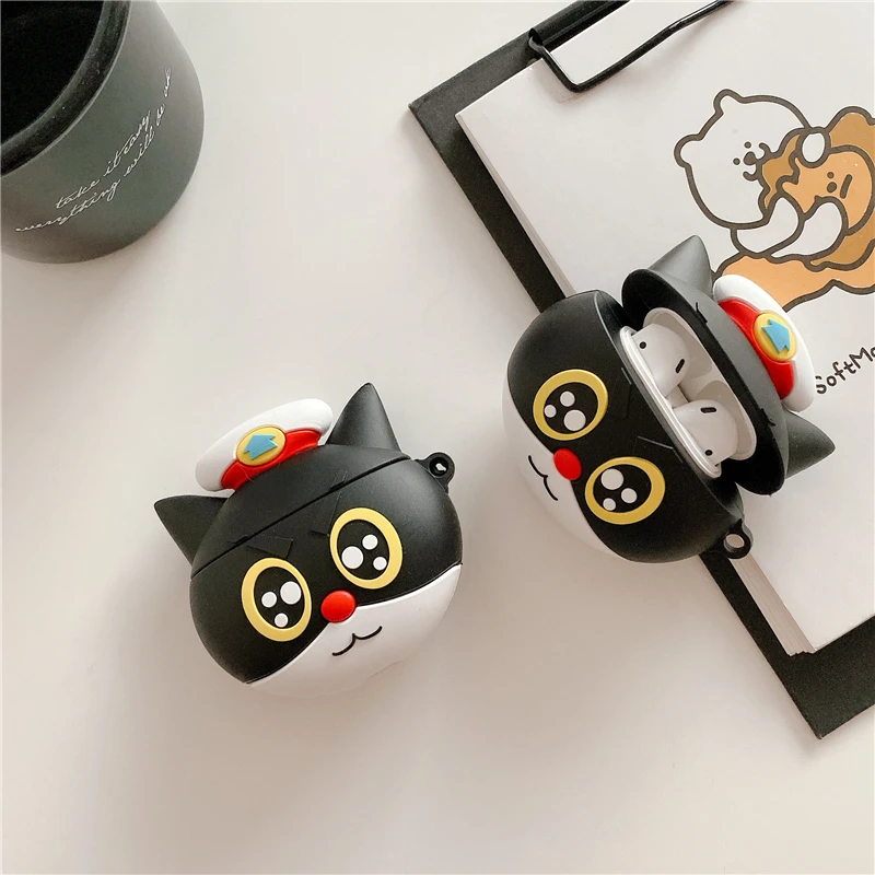 Чехол для наушников Airpods 2 силиконовый мягкий чехол в стиле аниме Apple 1/2 защитный YGK