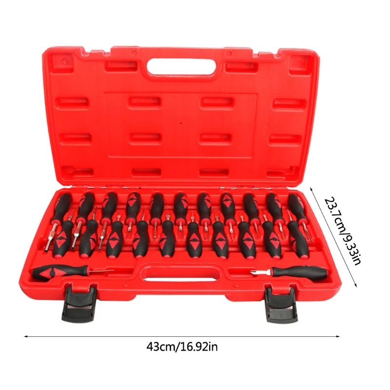

H7JB Universal Terminal Release Tool Set Electrical Connector Removal Kit with Portable Carry Case for Various Vehicles