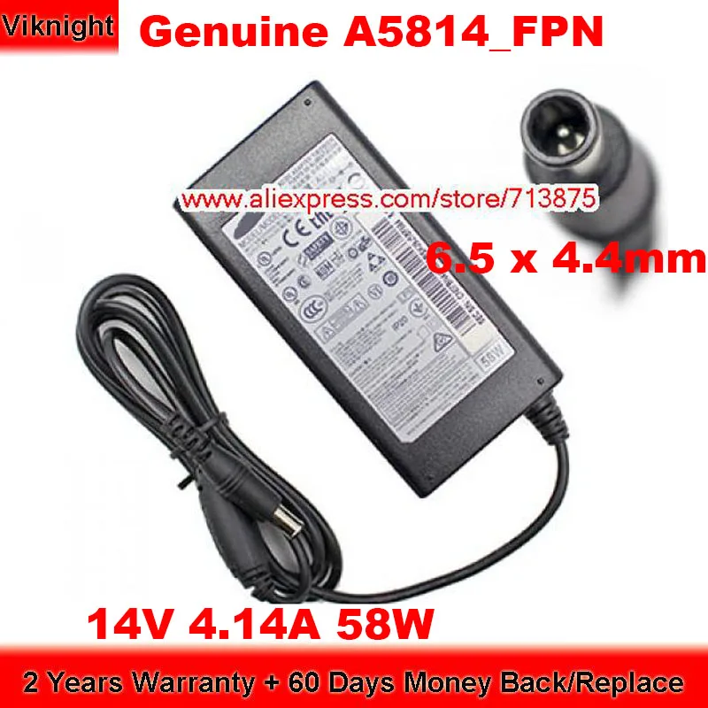 

Genuine A5814_FPN 14V 4.14A AC Adapter A5814_FPNAW for Samsung HW-J6000R HW-J6500 SOUNDBAR S32E590C Monitor Power Supply
