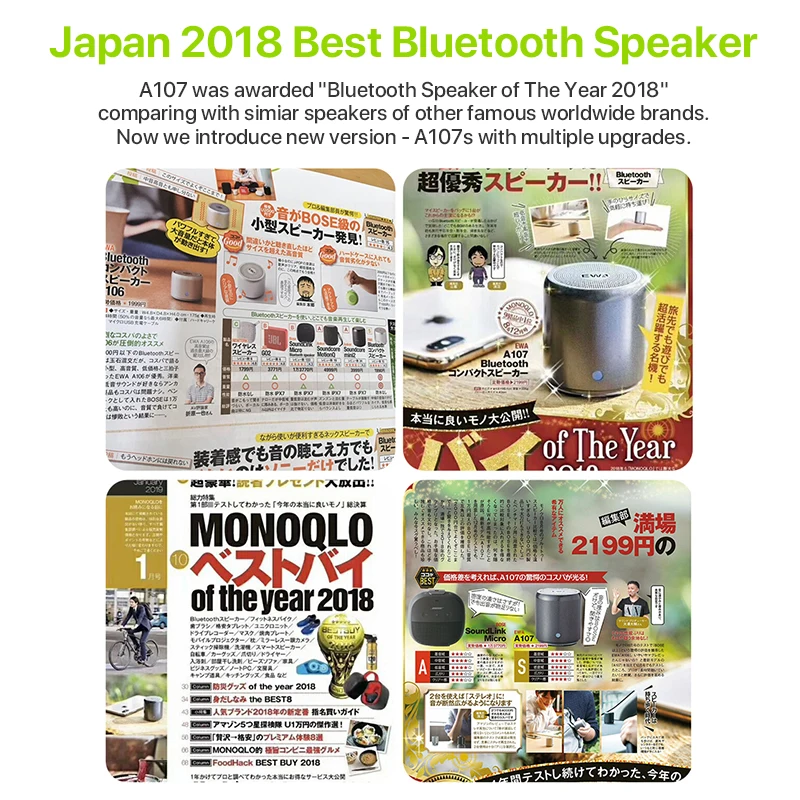 A107 Мини Портативный беспроводной Bluetooth динамик истинный стерео (TWS) bluetooth Душ