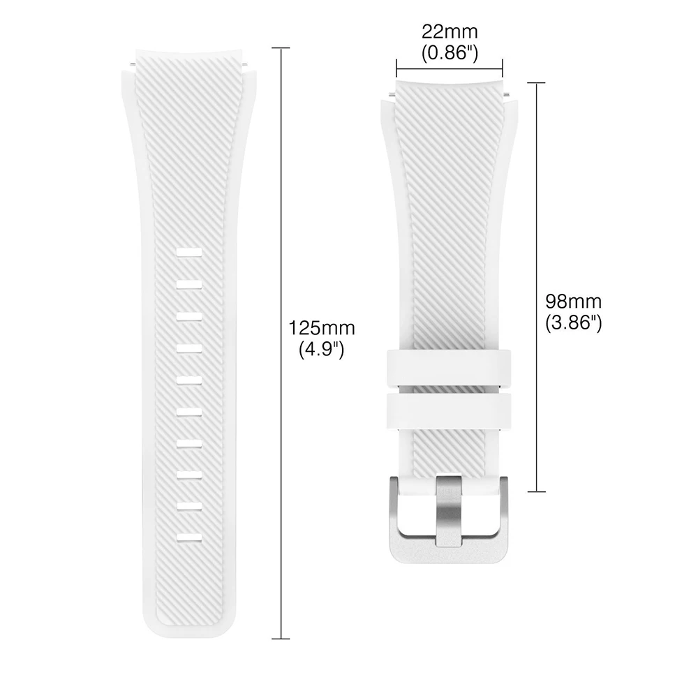 

22/20mm Huawei watch gt 2 strap For Samsung galaxy watch 46mm 42mm active 2 Gear S3 frontier silicone belt 45mm 41mm watch band