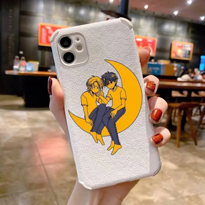 

Banana Fish Phone Case Lambskin LeatherFor iphone 12 11 8 7 6 XR X XS PLUS MINI PLUS PRO MAX Shockproof soft TPU Mobile bags