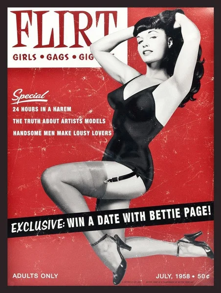 

Metal Vintage Retro Shabby-Chic Tin Sign Flirt Bettie Page Wall Plaque