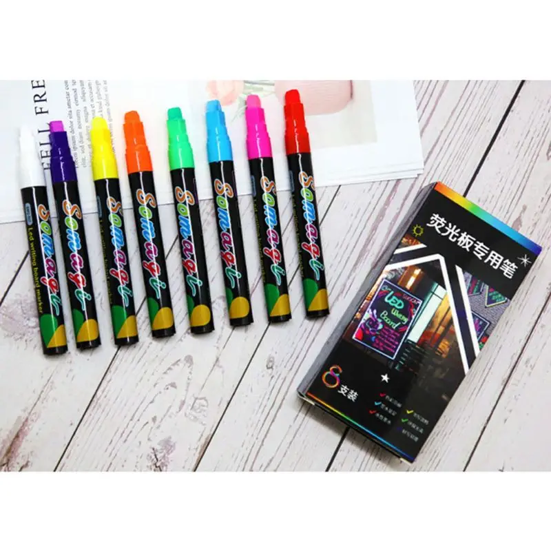 marcador fluorescente de giz caneta neon para escrita de pintura de escritório