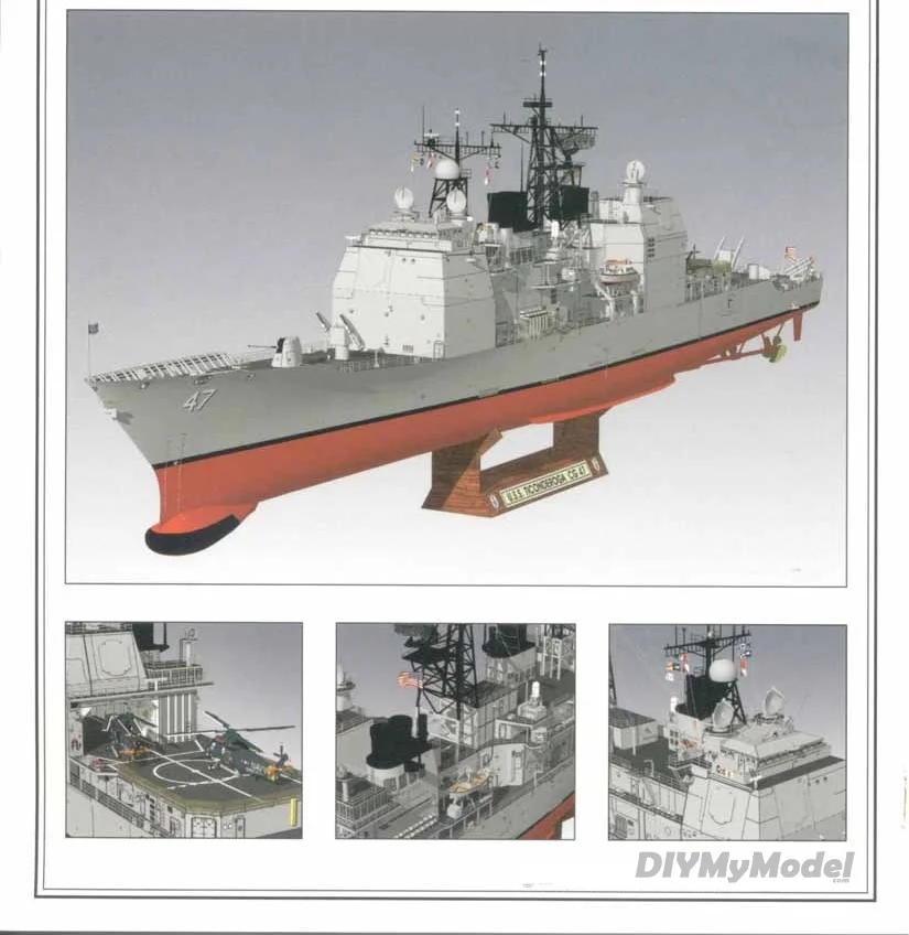 DIYMyModeI-Kit de modelo de papel para manualidades, rompecabezas de pel&iacute;cula, modelo ticonderog, Crucero de lanzamiento de pel&iacute;culas, bricolaje-0