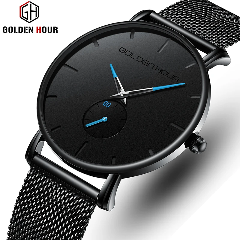 

GOLDENHOUR Men Watch Top Brand Luxury Fashion Business Quartz Mens Watches Waterproof Sports Men’s Wrist Watch Relogio Masculino