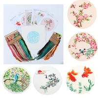 gifts home decoration handmade crafts embroidery kit diy starter suits cloth threads tools cross stitch