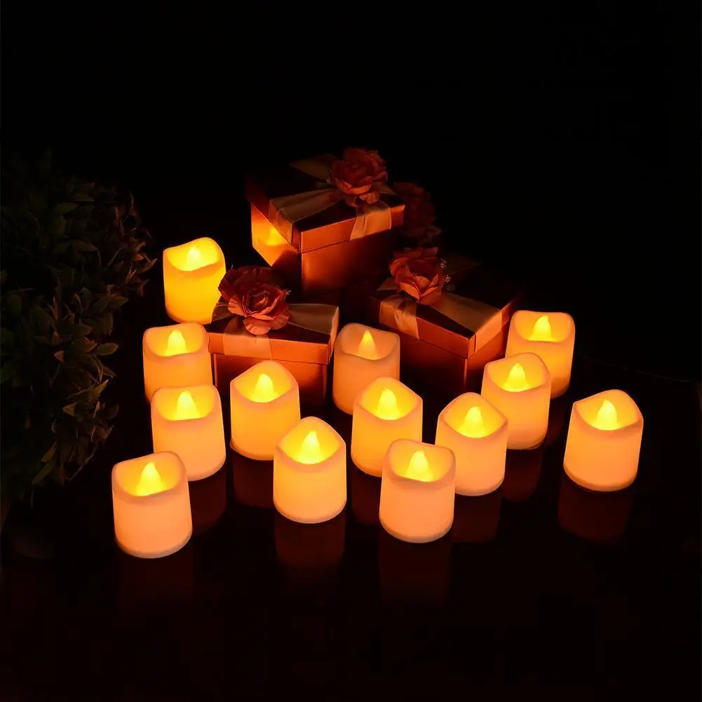 Светодиодный ные беспламенные Свечи, новогодние Свечи на батарейках, светодиодный Чайные свечи, пасхальные свечи, уличные рождественские с...