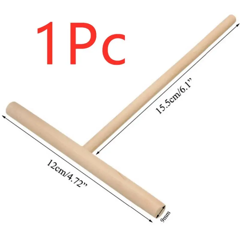 

T-Shape Wooden Crepe Maker Pancake Batter Spreader Stick Home Kitchen Tool DIY Pancake Restaurant Canteen Specially Supplies New