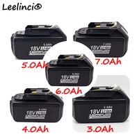 leelinci for makita 18v 5 0ah6 0ah rechargeable power tools battery with led li ion replacement bl1860b bl1860bl1850 charger