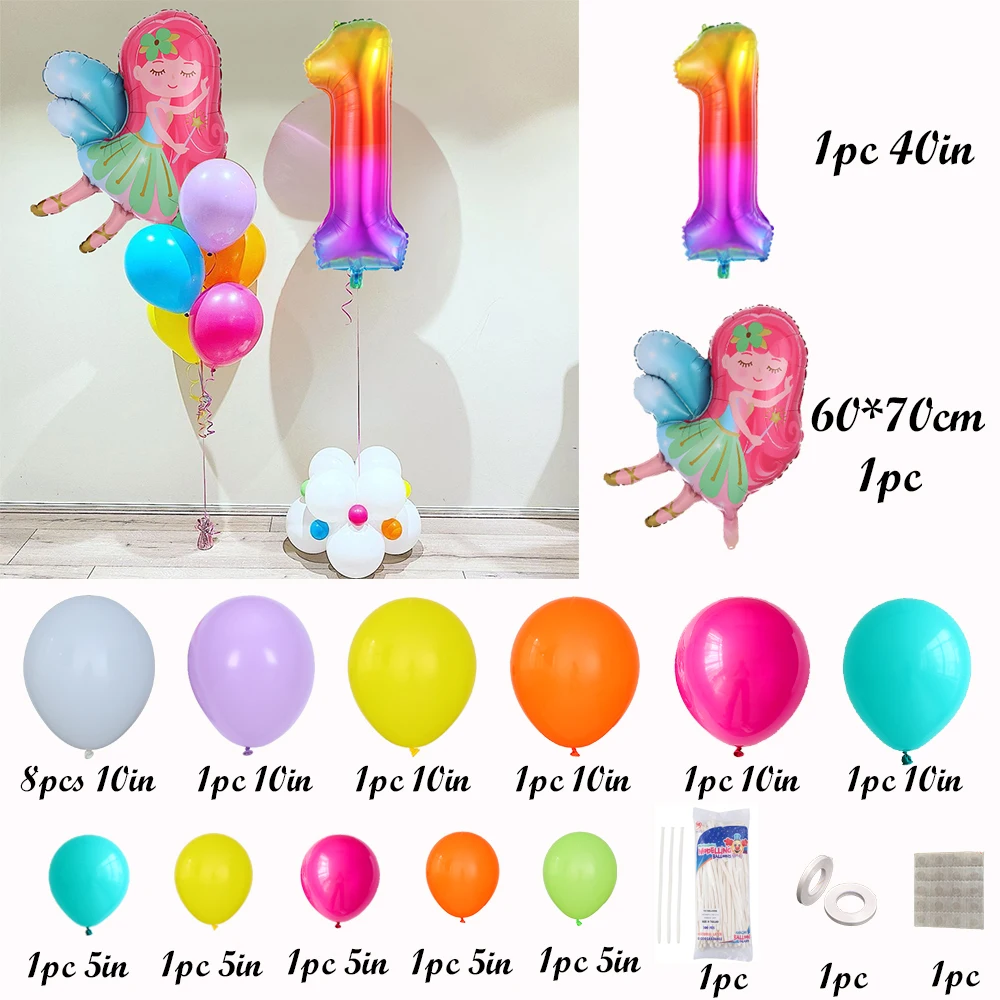 20 шт./компл. маленькая сказочная фотография 40 дюймов радужные цифры шар принцесса