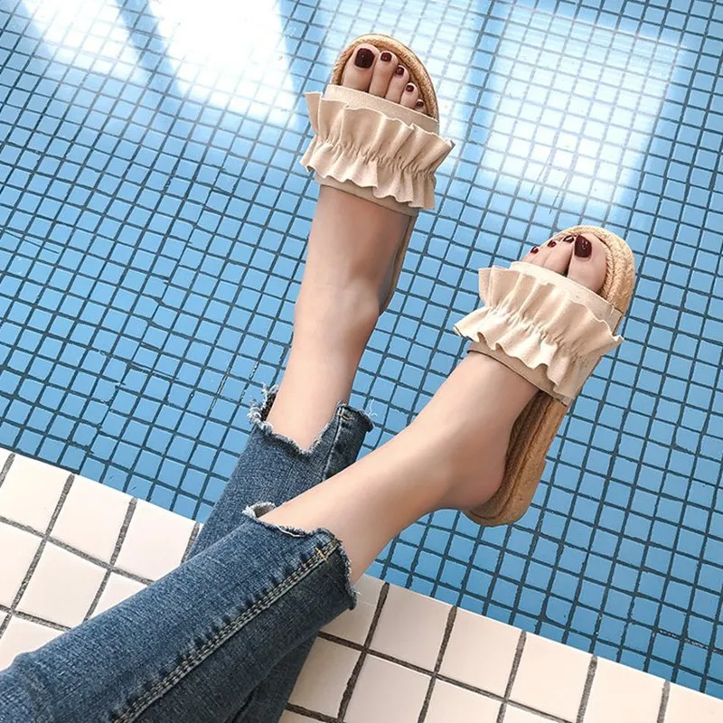 

Coslony Women Slippers Sandals Flip Flops New Summer Fashion Flat Breathable Non-slip Shoes Woman Slides Solid Casual Female