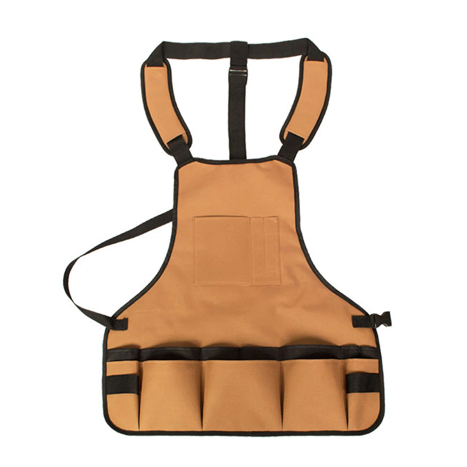 

Multi-pocket Gardening Apron with Adjustable Straps Heavy Duty Oxford Cloth Electrician Apron for Tools DIY Artist HVR88