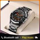 Смарт-часы LIGE мужские водонепроницаемые (IP67) с сенсорным экраном и Bluetooth