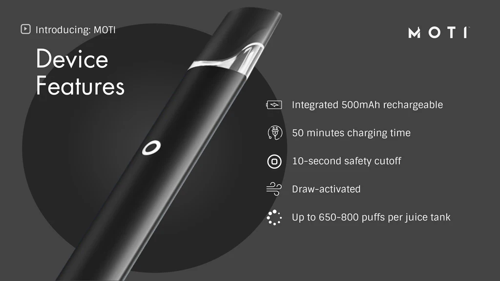 MOTI вейп многоразовый Vape комплект 1,8 мл вейп Pod 500 мАч батарея Портативный MOTI электронная сигарета-кальян ручка E-сигареты вейп Pod