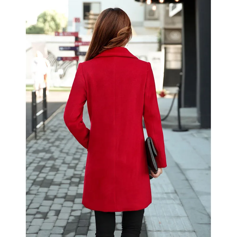 Модное Смешанное шерстяное пальто новинка 2022 демисезонные костюмный воротник