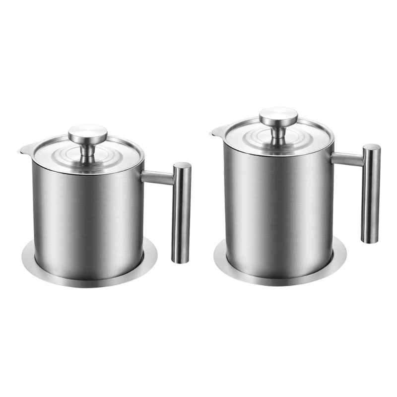 

Фильтр для масла с тонкой сеткой горшок 1200 мл/1800 мл силиконовая смазка Нержавеющая сталь для хранения смазочного масла может контейнер с фи...