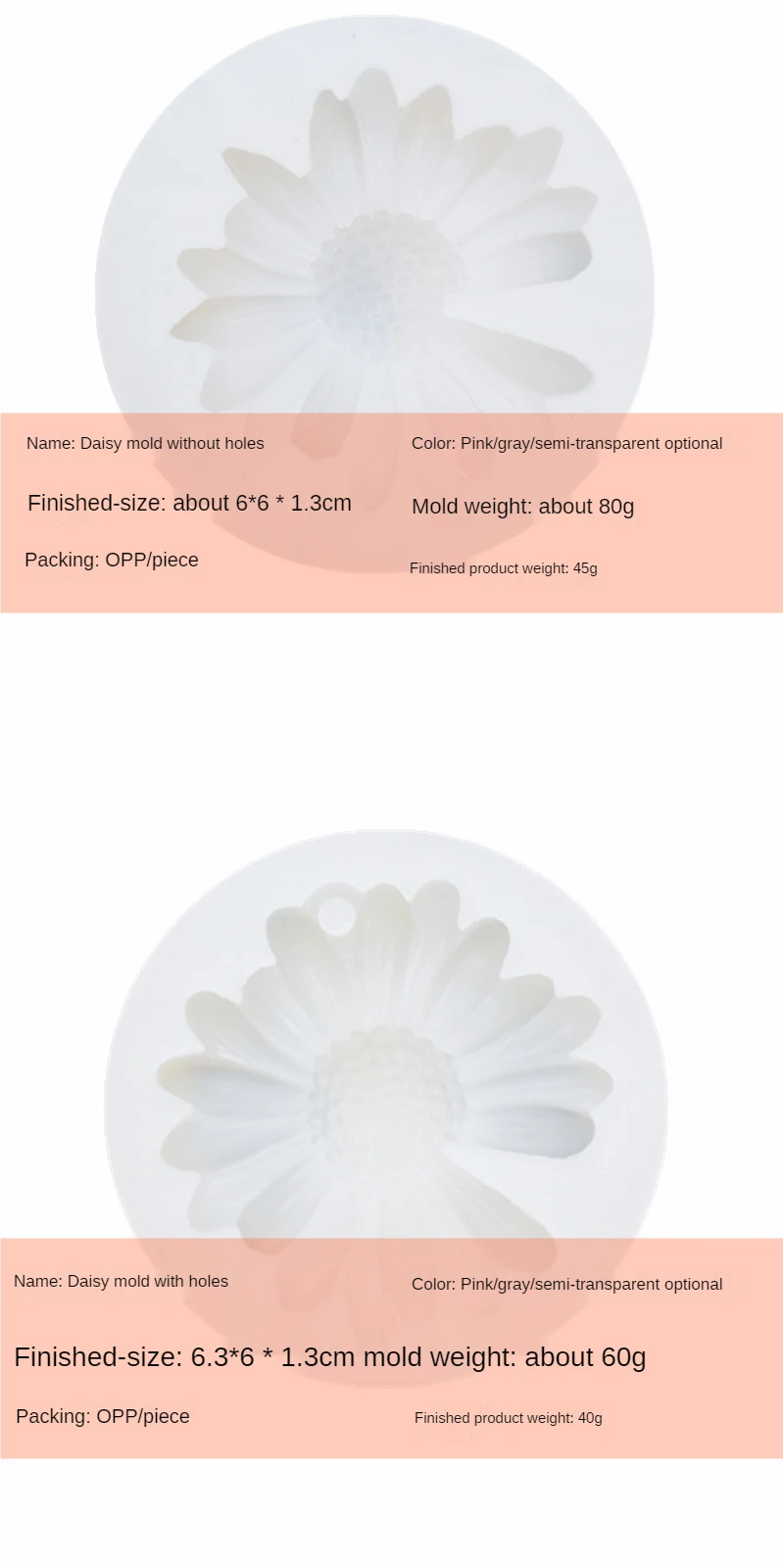 

Little Daisy Chamomile Flower Resin Fondant Silicone Mold for DIY Pastry Cup Cake Dessert Plaster Lace Decoration Kitchen Tool