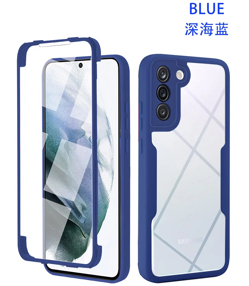 360 Full Protection Double-Sided Case For Samsung A32 A22 A12 A52 A71 A51 A21S A33 A82 A53 S21 S22 Plus Ultra Shockproof Cover