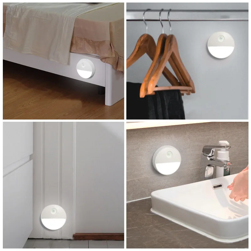 Светодиодный светильник для шкафа маленький индукционный ночник с человеческим