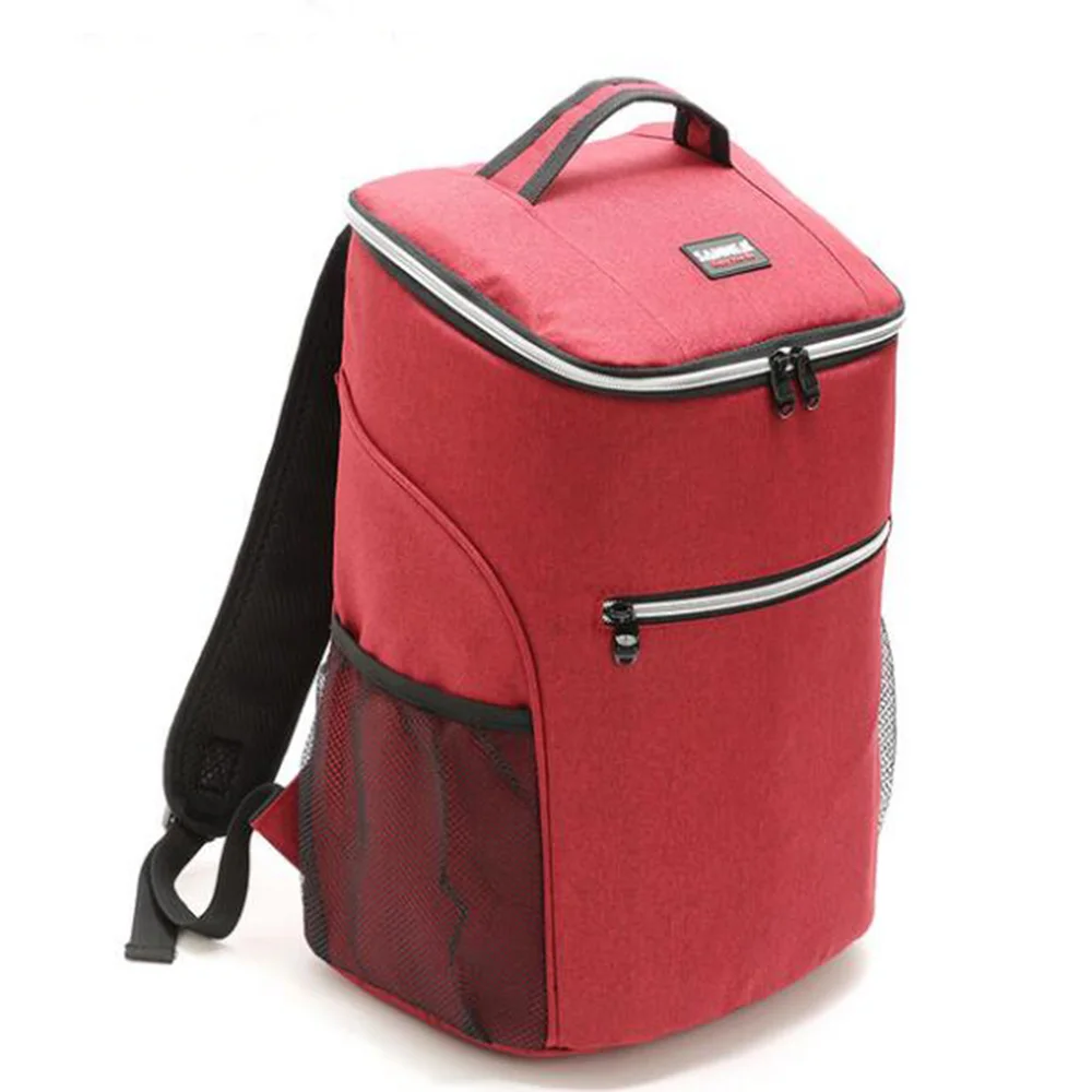 20l hot waterproof big cooler bag new oxford outdoor shoulder bag backpack insulation thermo lunch picnic box camping food bag free global shipping