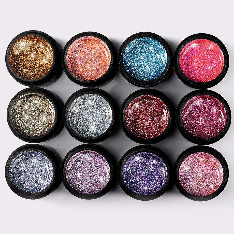 

1Pcs Rainbow Nail Polish Glue 3D Art Nail Retouching Glitter Ultraviolet Gel Hand Nails Colorful Makeup Tools Female Cosmetics