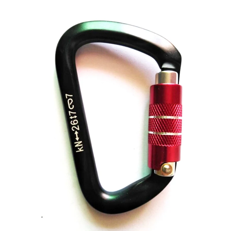 Climbing locking type D quickdraw carabiner buckle hanging aluminum nut backpack | Спорт и развлечения
