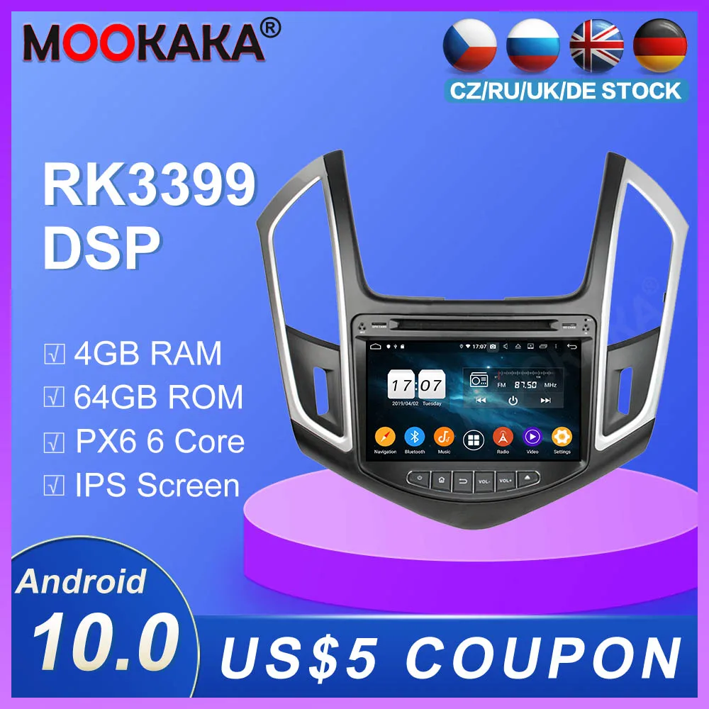 PX6 Android 10 0 экран Автомобильный мультимедийный плеер для Chevrolet Cruze 2013 2014 2015 gps