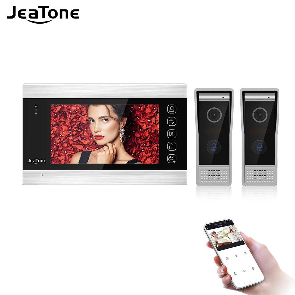 Jeatone Tuya 1080P Video Intercom for Home Security System Doorbell Door phone Camera Multi-language, Support Remote Control