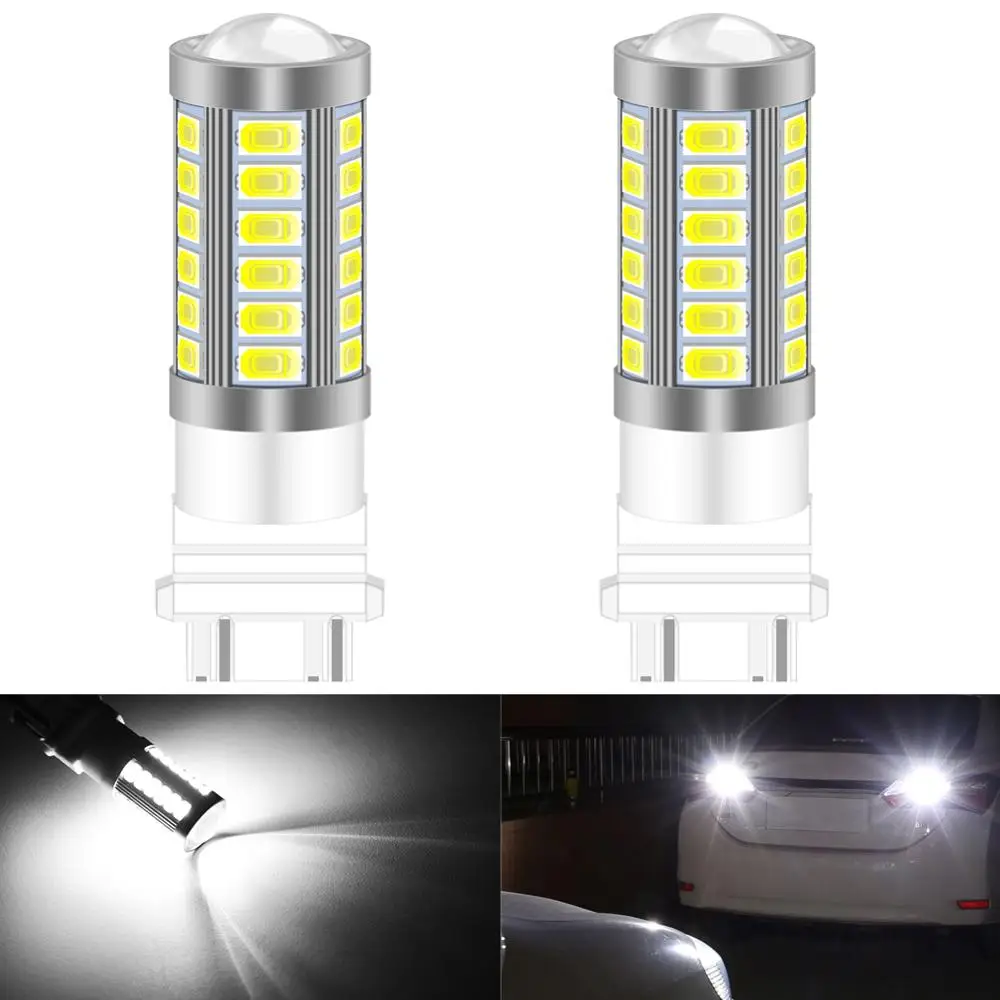 Katur 2 шт. 5630 SMD 3157 3156 4157 3057 светодиодная Автомобильная фара 33 светодиодные лампы для