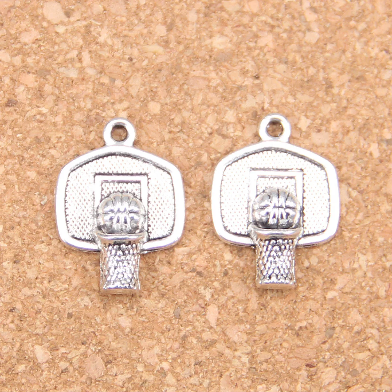 76pcs Charms basketball basket 20x15mm Antique Pendants Vintage Tibetan Silver Jewelry DIY for bracelet necklace |